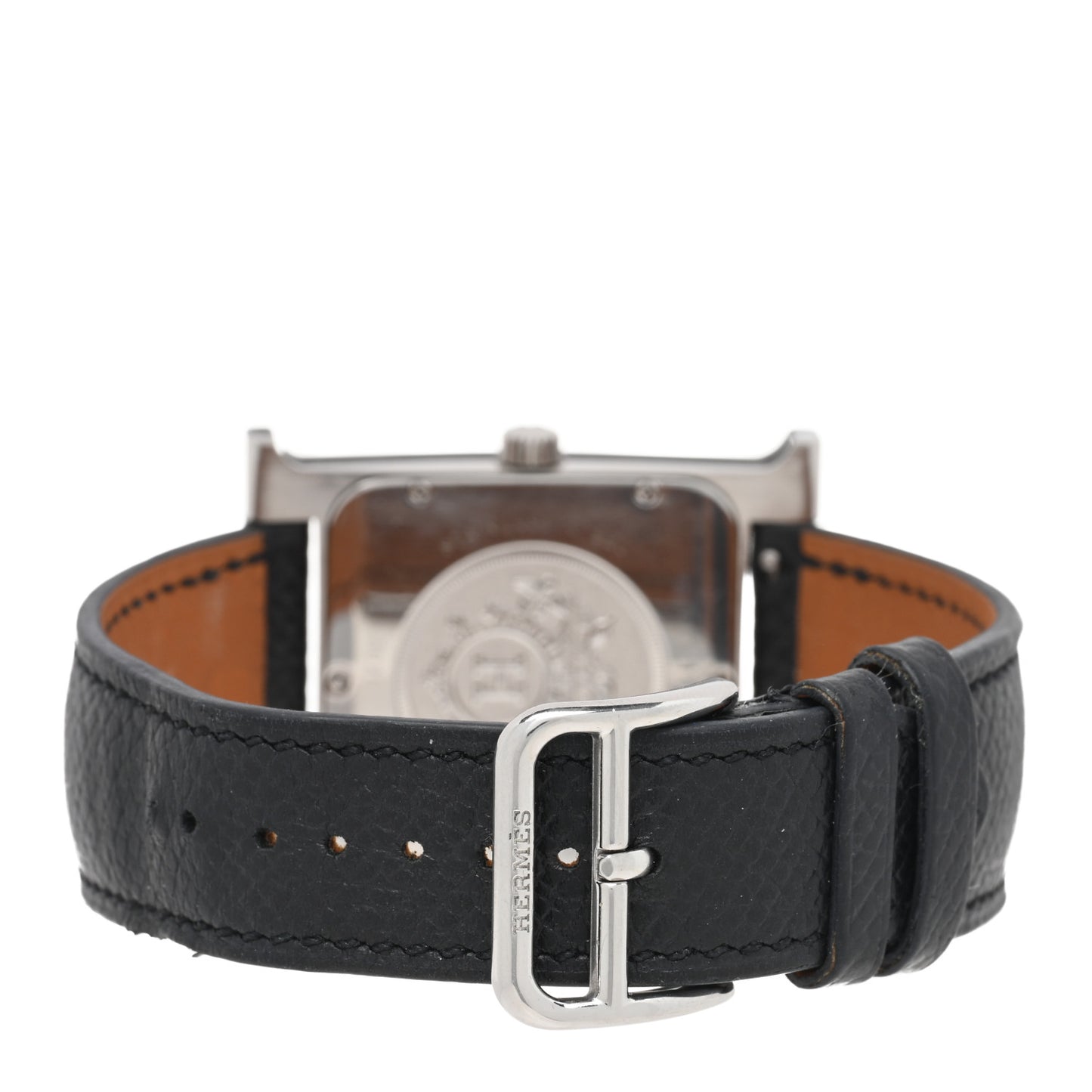 Stainless Steel Epsom 30.5mm Heure H Hour Quartz Watch Noir