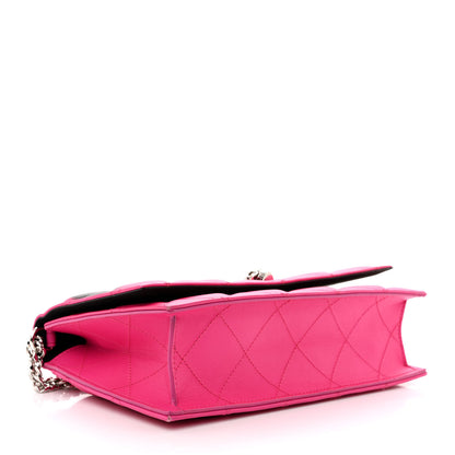 Alexander McQueen Calfskin Quilted Graffiti Skull Medium Chain Crossbody Bag Pink 4 of 9