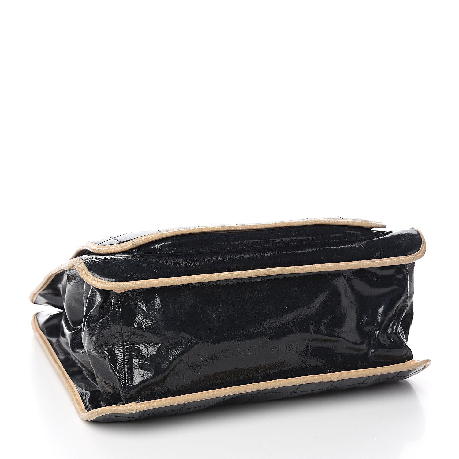 Chanel Patent Chocolate Bar Quilted Tote Black 3 of 16