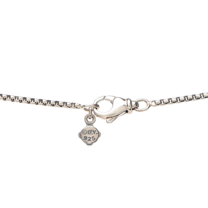 David Yurman Sterling Silver 18K Yellow Gold Diamond Petite Albion Dome Pendant Necklace 4 of 5