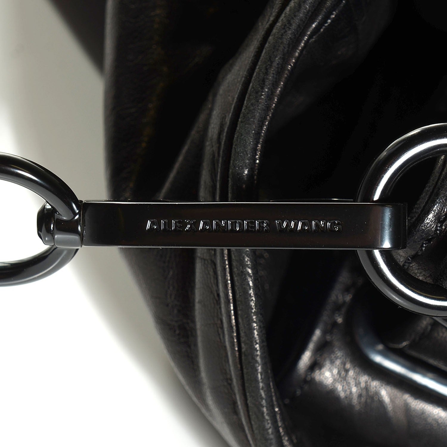 Alexander Wang Lambskin Leopard Embossed Marti Backpack Washed Black Rhodium Hardware 8 of 9
