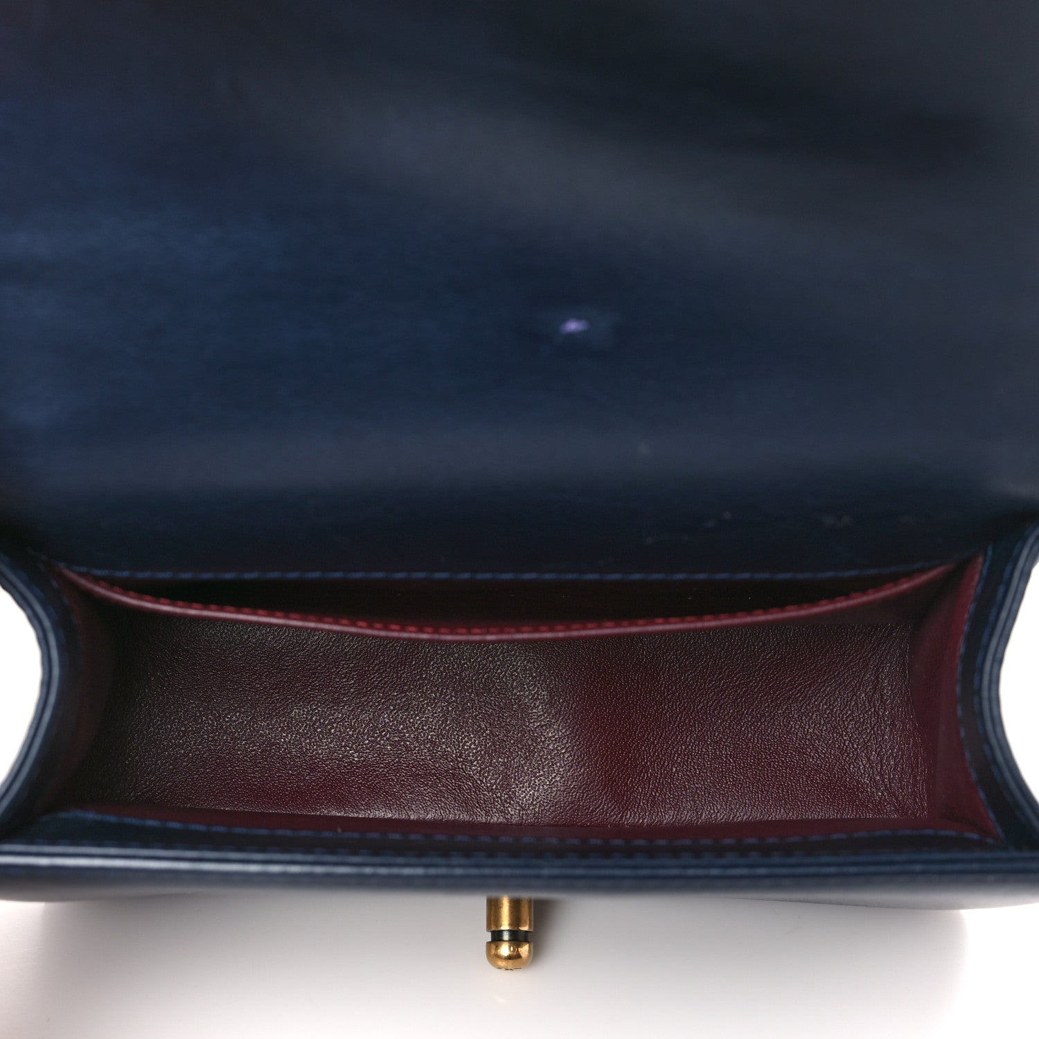 Chanel Calfskin Embossed Small Paris Salzburg Boy Flap Navy 5 of 9