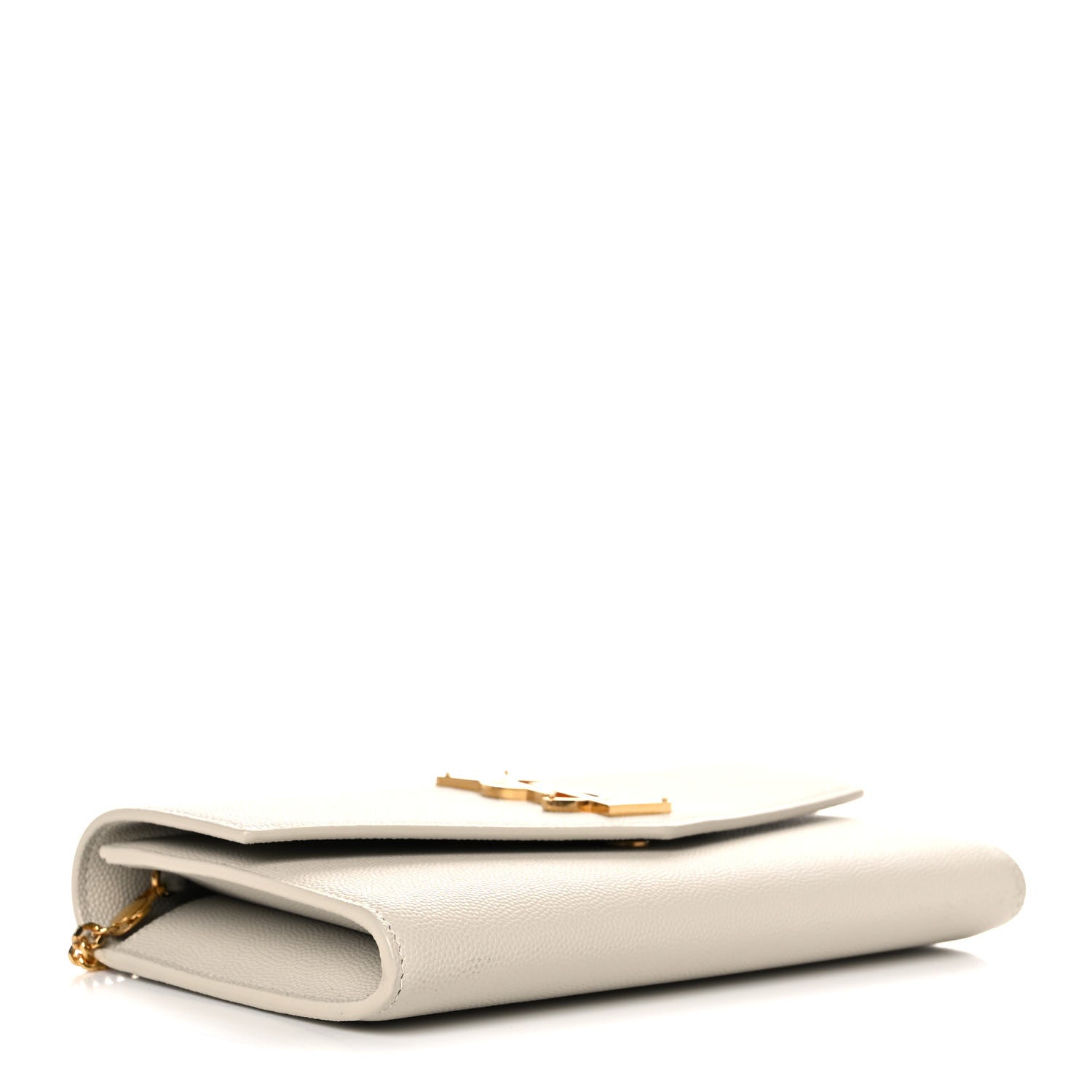 Saint Laurent Grain De Poudre Monogram Uptown Chain Wallet Crema Soft 4 of 10