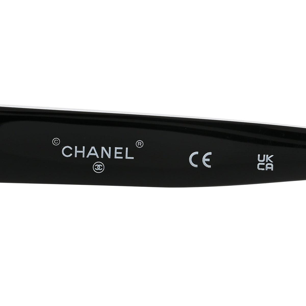 Acetate Calfskin Chain Rectangle Sunglasses 71625A Black
