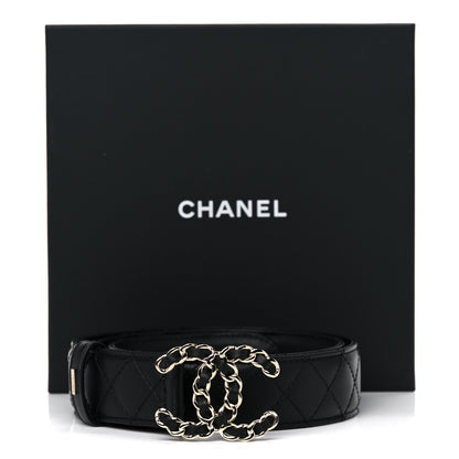 Chanel Lambskin Quilted CC Chain Belt 85 34 Black 15 of 15