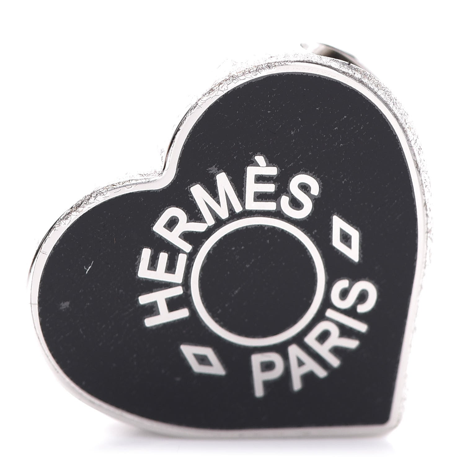 Hermes Palladium Coeur Scarf Ring Black 1 of 5