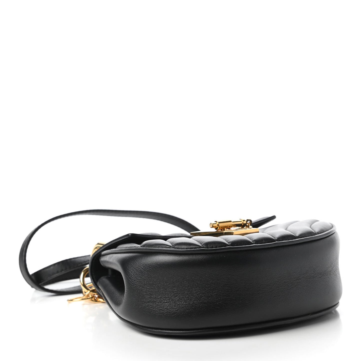 Calfskin Quilted Mini Drew Bijou Shoulder Bag Black