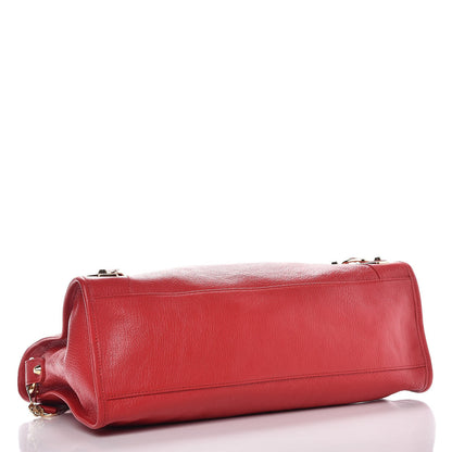 Balenciaga Chevre Gold Metallic Edge Hardware City Rouge Grenade 5 of 10