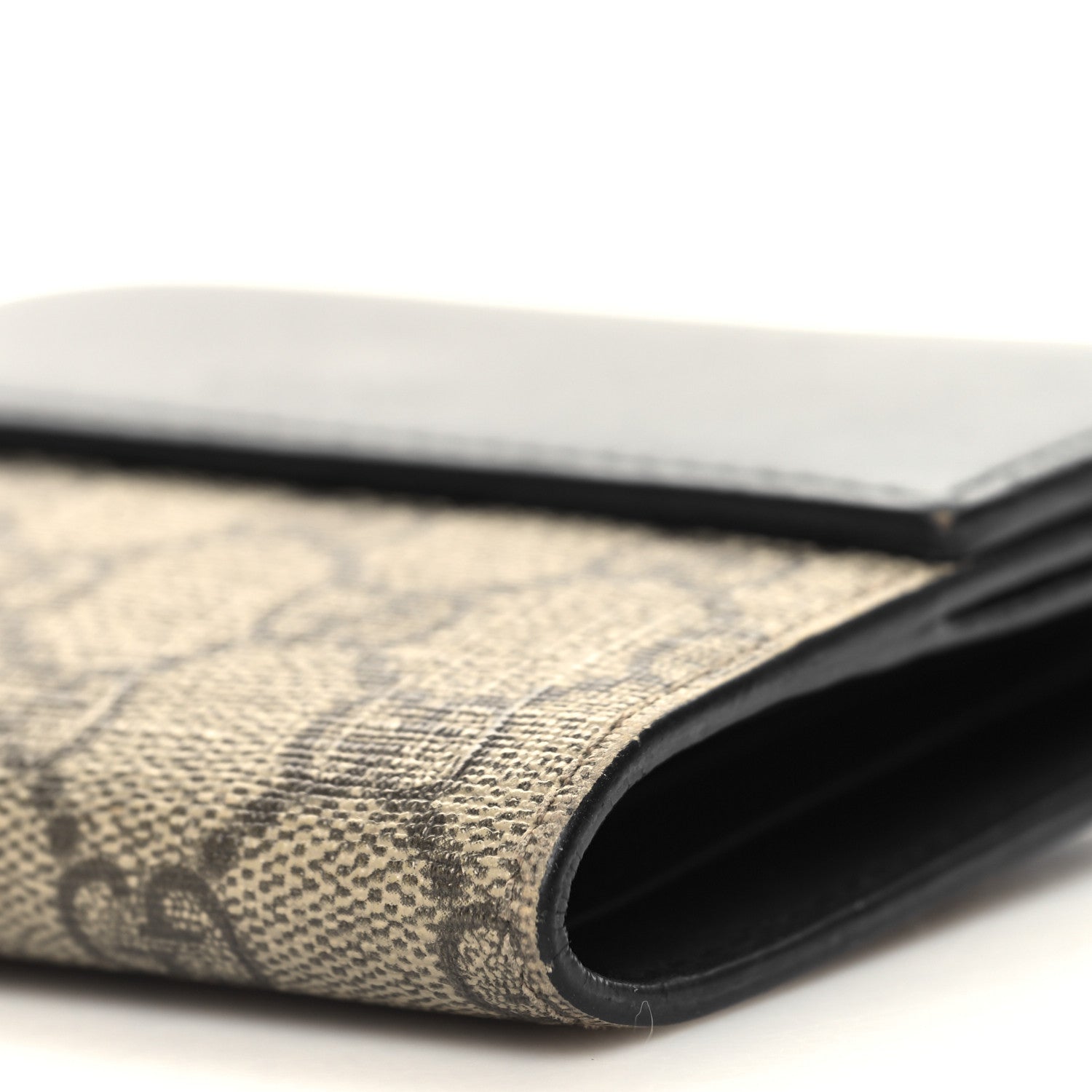 Gucci GG Supreme Monogram French Flap Wallet Black 11 of 11