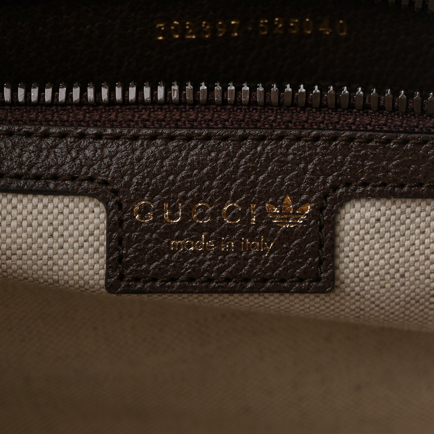 Gucci X ADIDAS Crystal Vintage Monogram Textured Dollar Calfskin Web Trefoil Logo Mini Bowling Bag Mid Natural Nut Off White New Acero 6 of 10