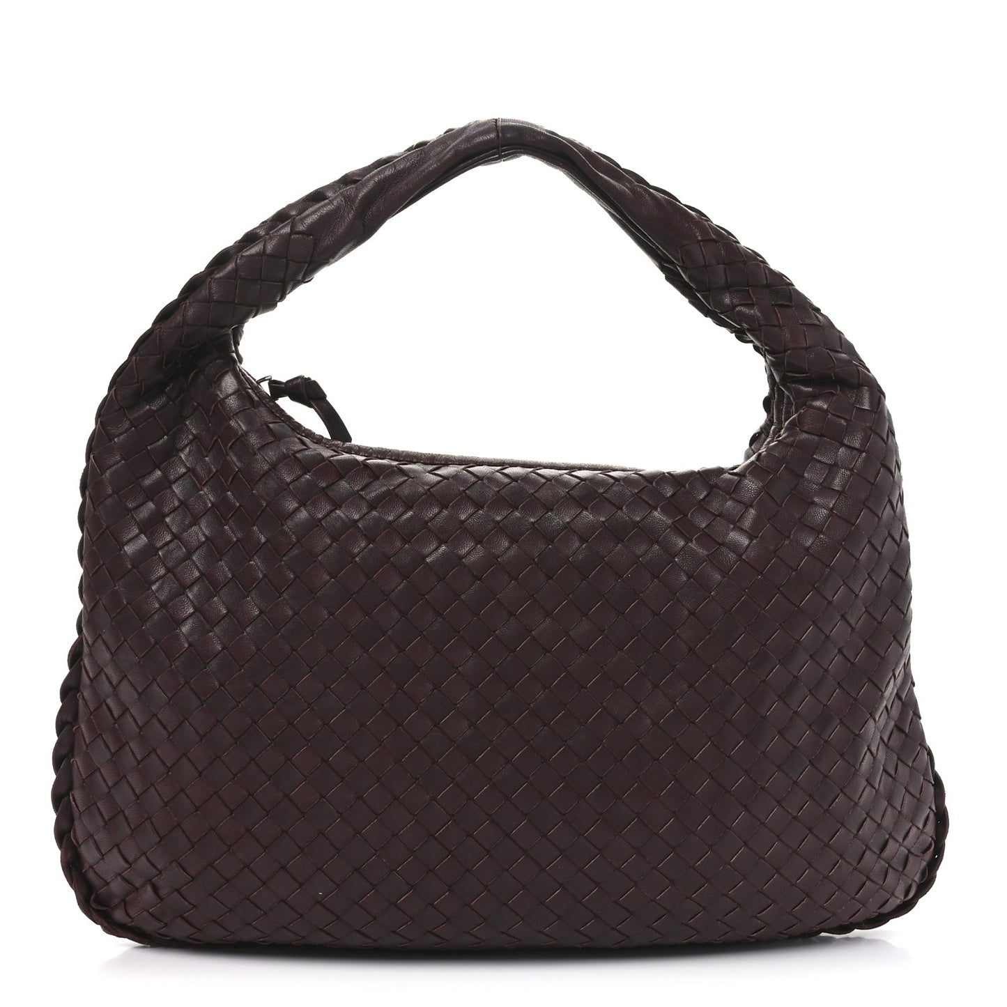 Nappa Intrecciato Medium Veneta Hobo Dark Red
