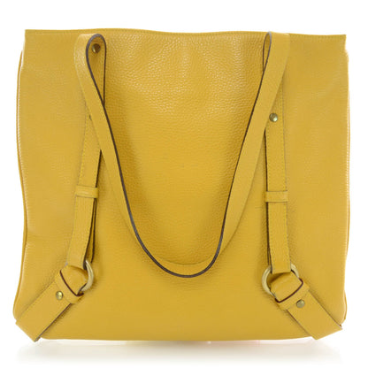 Burberry Grain Calfskin Flat Portrait Tote Yellow 3 of 8