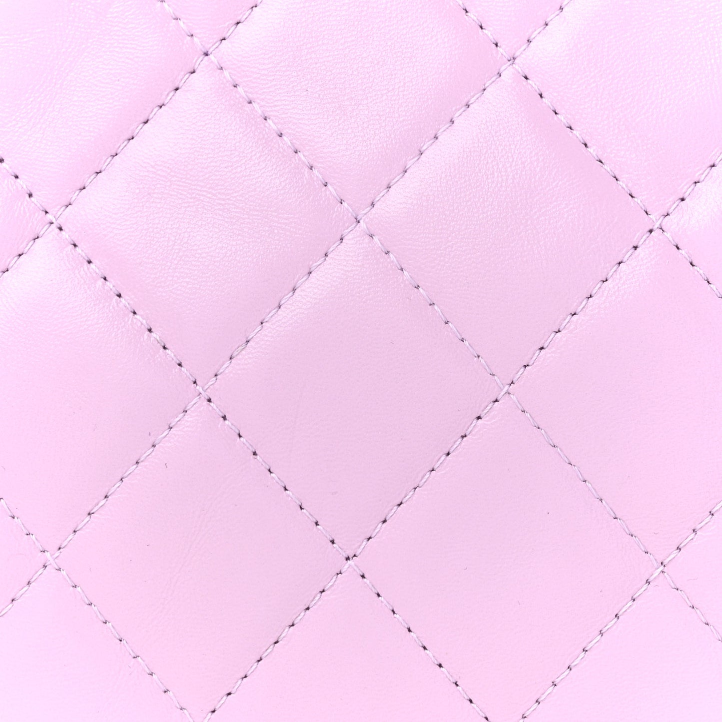 Shiny Lambskin Quilted Small 31 Shopping Bag Light Purple