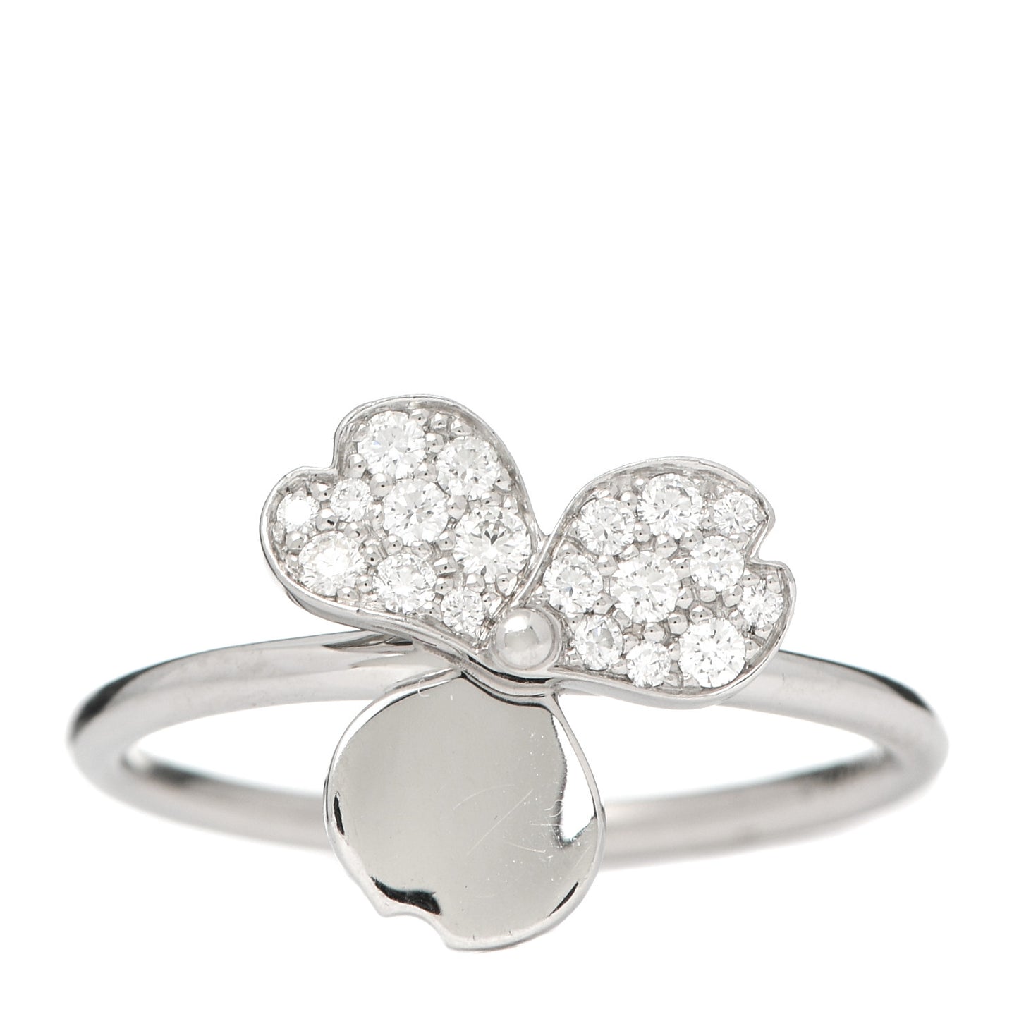 Platinum Diamond Paper Flowers Ring 54 7