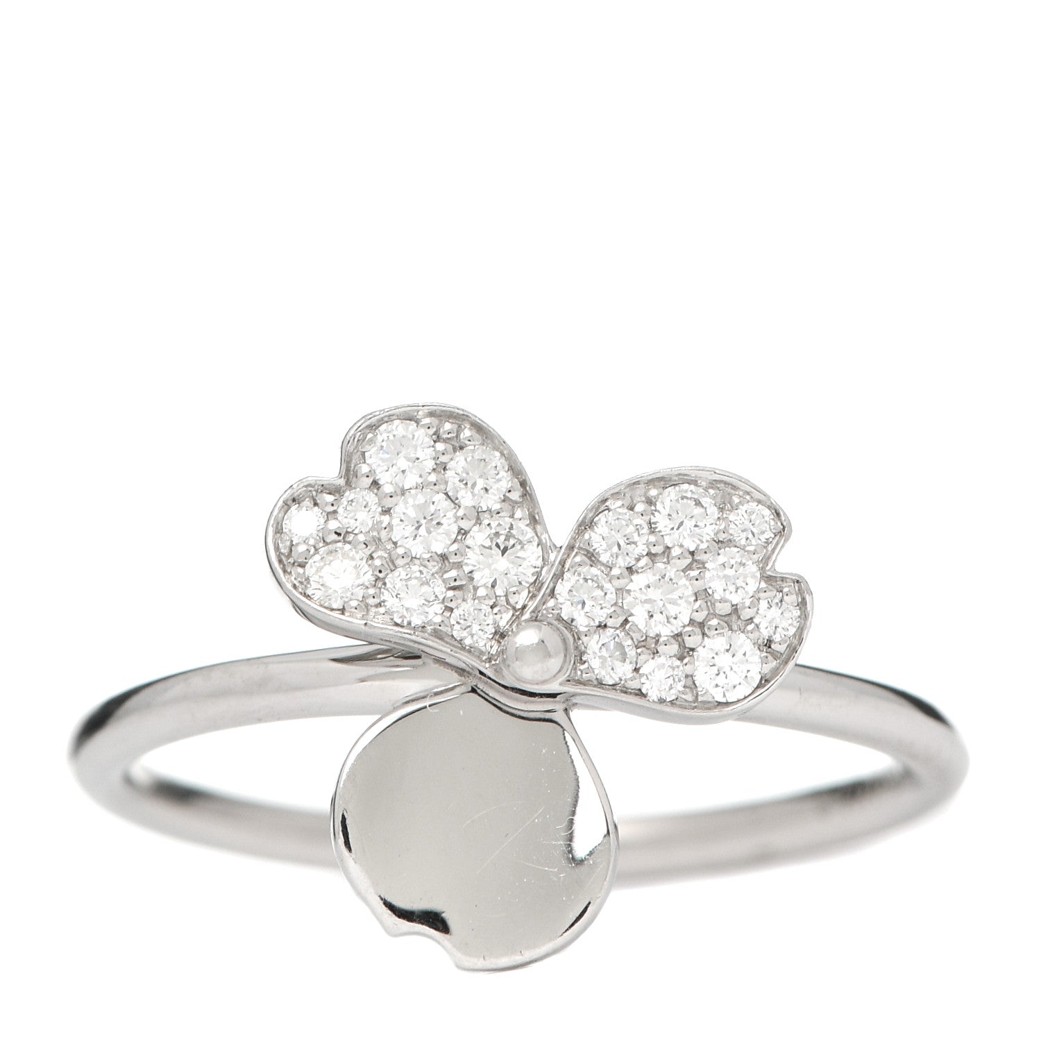 Tiffany Platinum Diamond Paper Flowers Ring 54 7 1 of 5