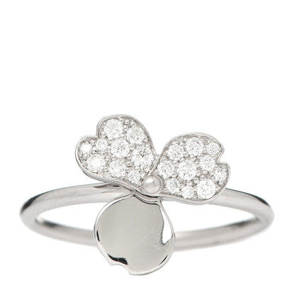 Tiffany Platinum Diamond Paper Flowers Ring 54 7 1 of 5