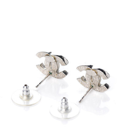 Chanel Crystal CC Earrings Silver 3 of 5