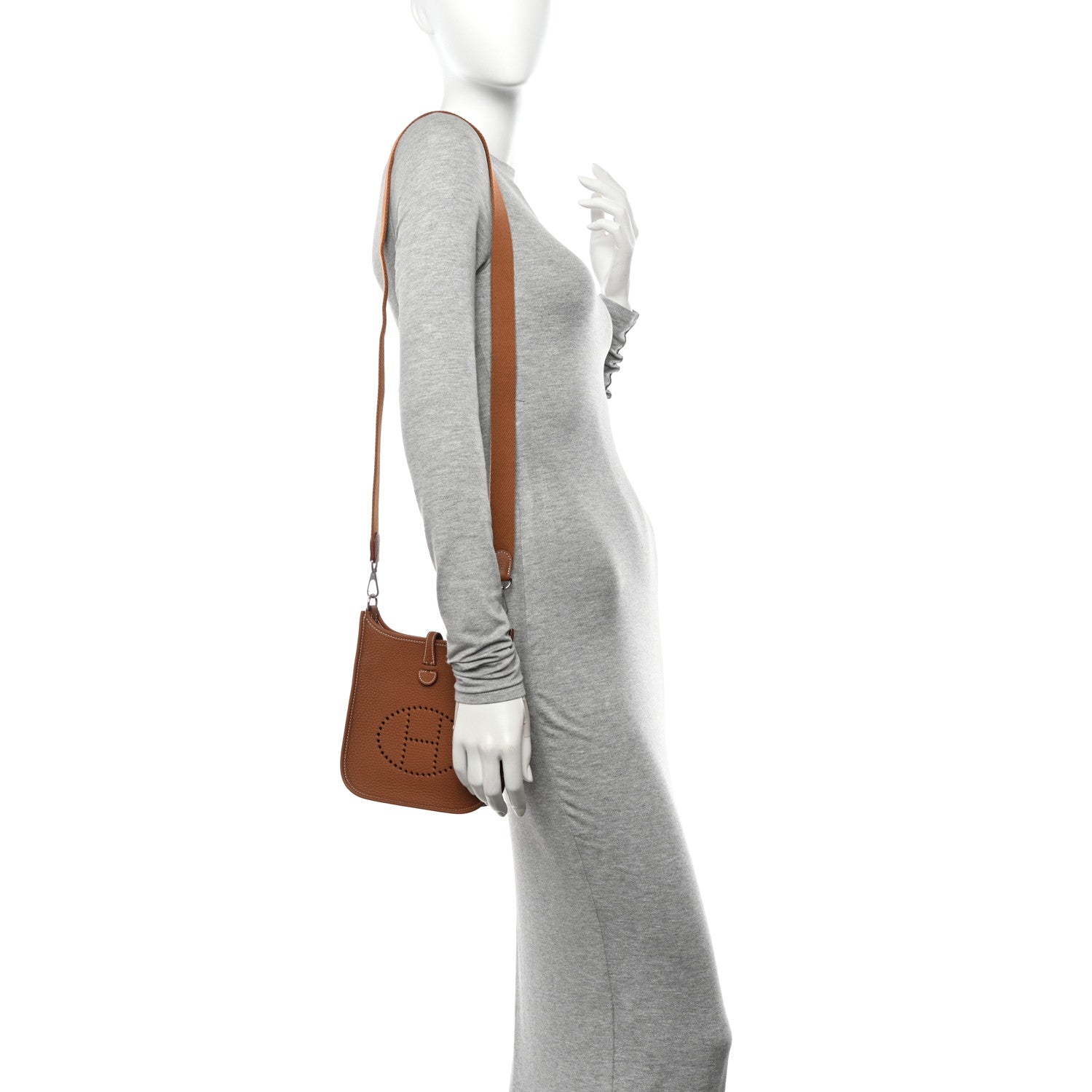 Hermes Taurillon Clemence Evelyne TPM Gold 2 of 12