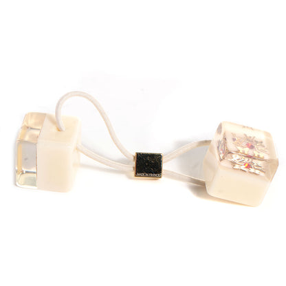Louis Vuitton Swarovski Crystal Resin Inclusion Hair Cubes White 3 of 3