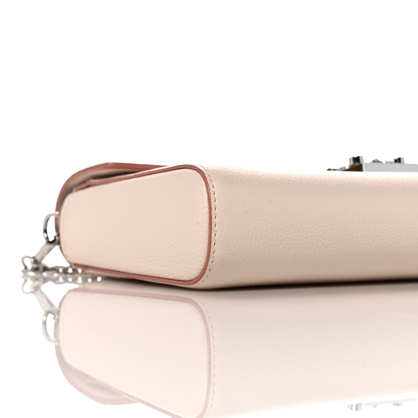 Calfskin Large Patricia Wallet On Chain Beige