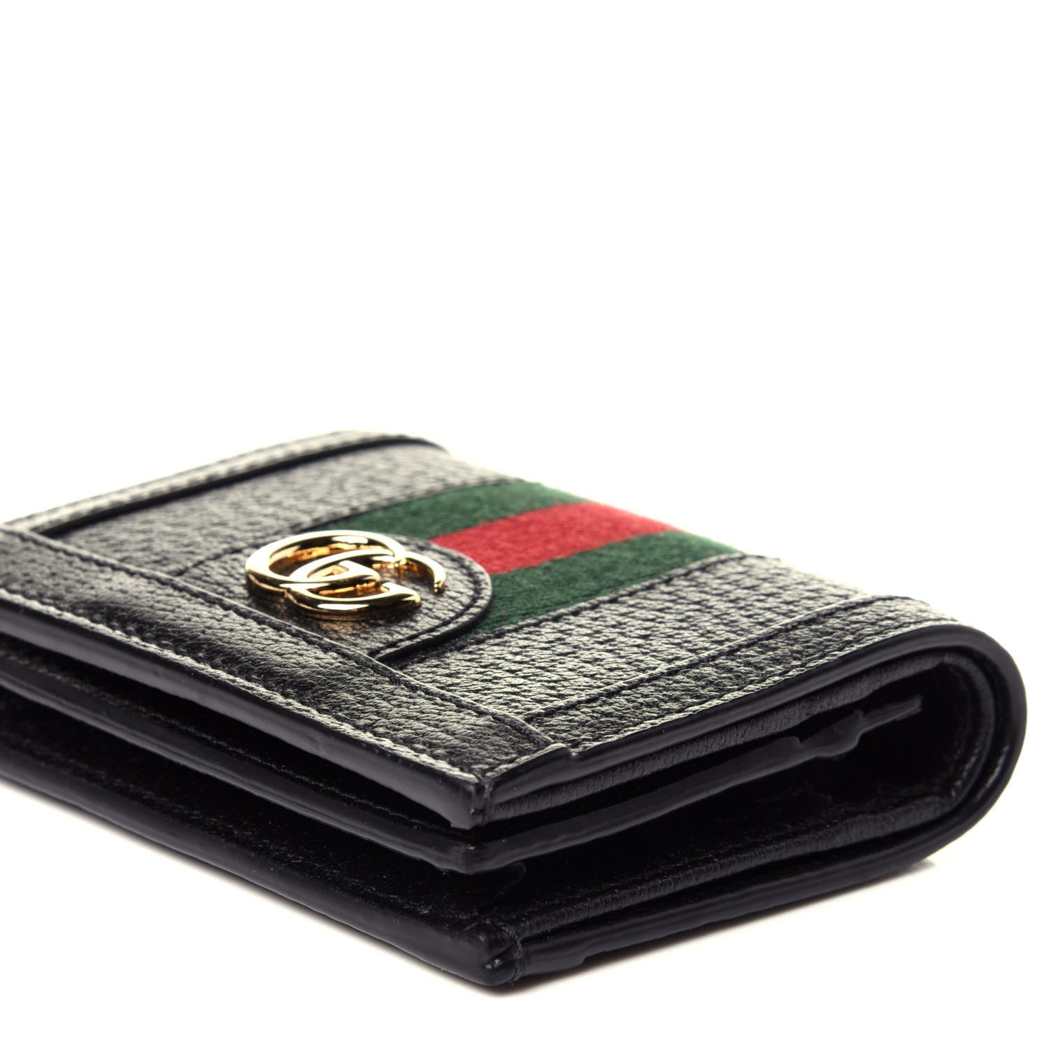 Gucci Calfskin Web Ophidia Card Case Black 7 of 9