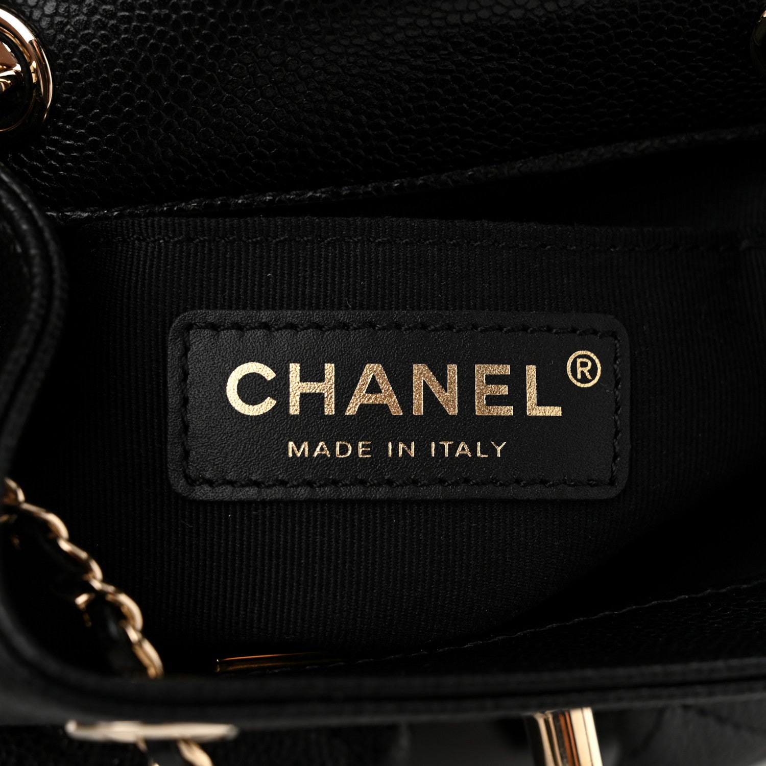 Chanel Shiny Caviar Quilted Small Duma Pockets Drawstring Backpack Black 6 of 11