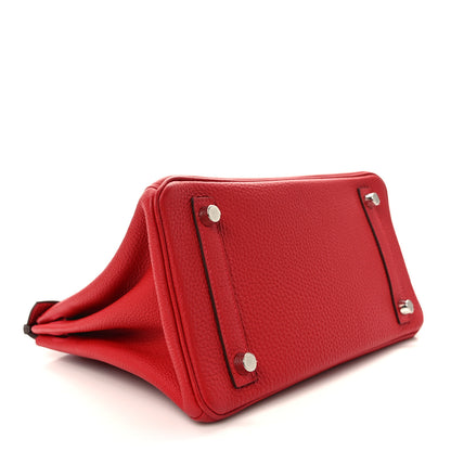 Hermes Togo Verso Birkin 25 Rouge De Coeur Rouge Grenat 4 of 9