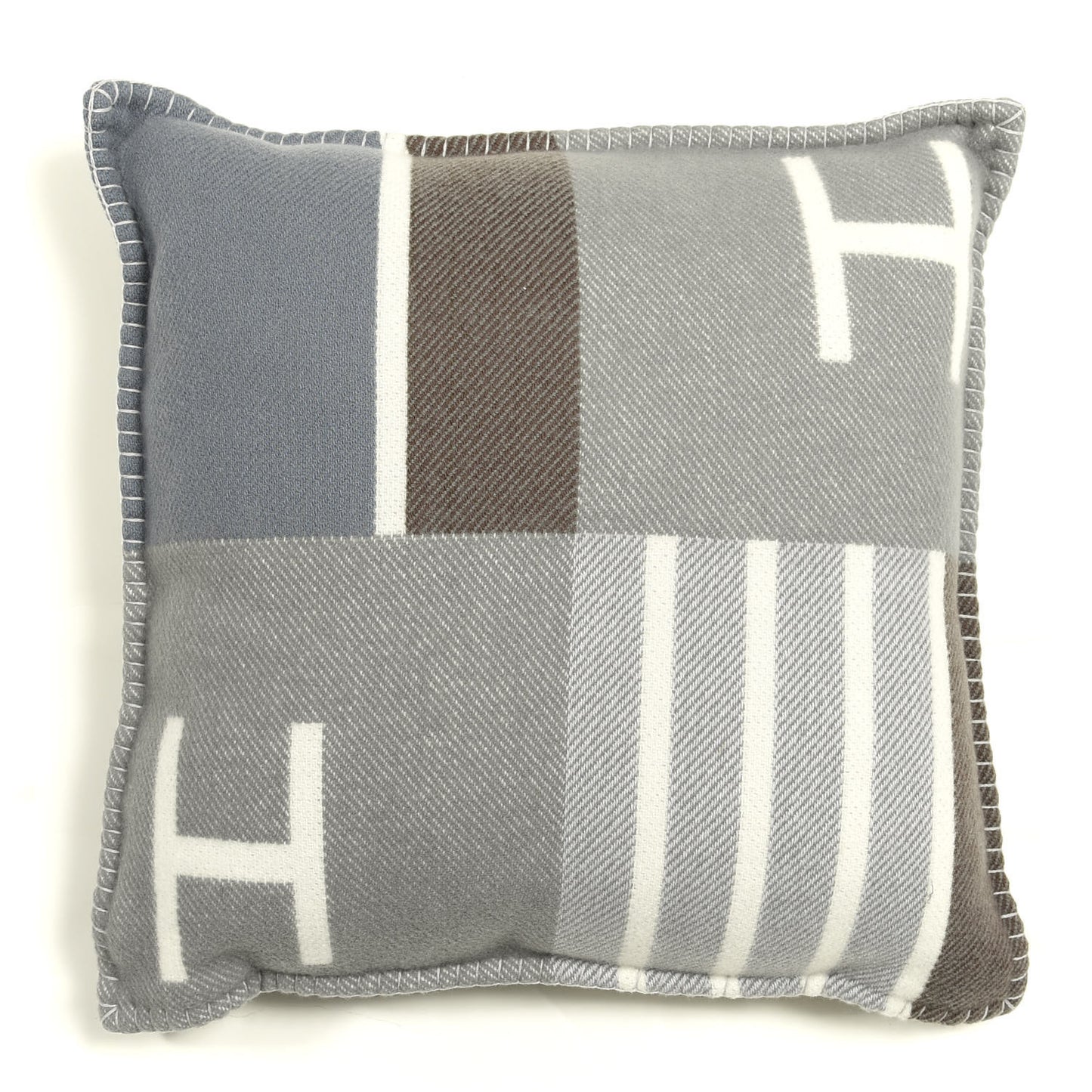 Wool Cashmere Avalon Vibration Pillow PM Ecru Gris