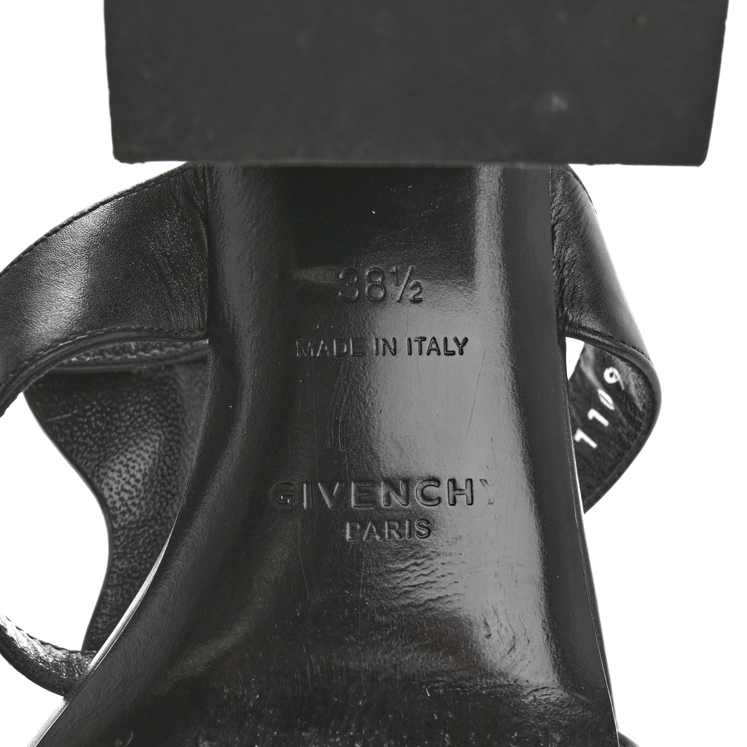 Givenchy Calfskin Charm Slingback 50mm Sandals 38.5 Black 8 of 9