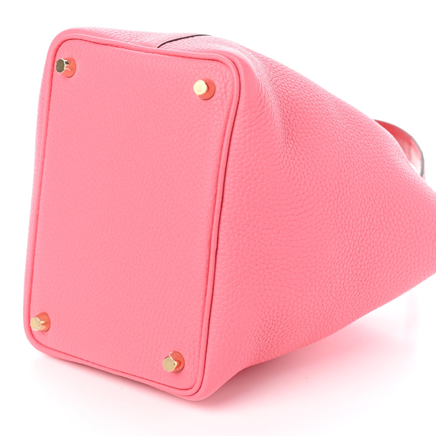 Taurillon Clemence Matte Alligator Picotin Lock Touch 18 PM Rose Azalee