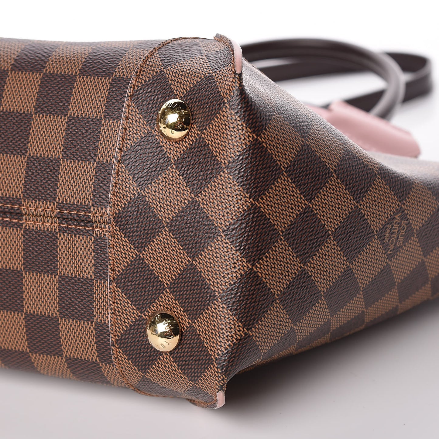 Damier Ebene Caissa Tote PM Rose Ballerine