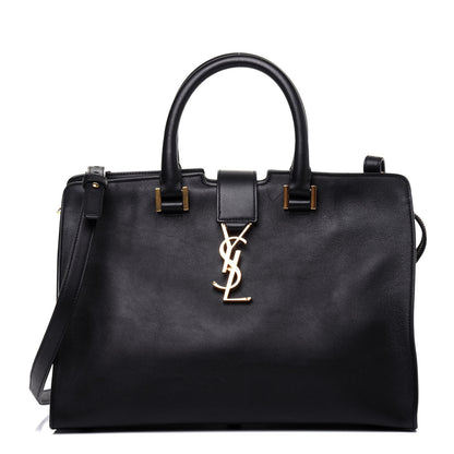 Saint Laurent Smooth Calfskin Small Monogram Cabas Black 1 of 17