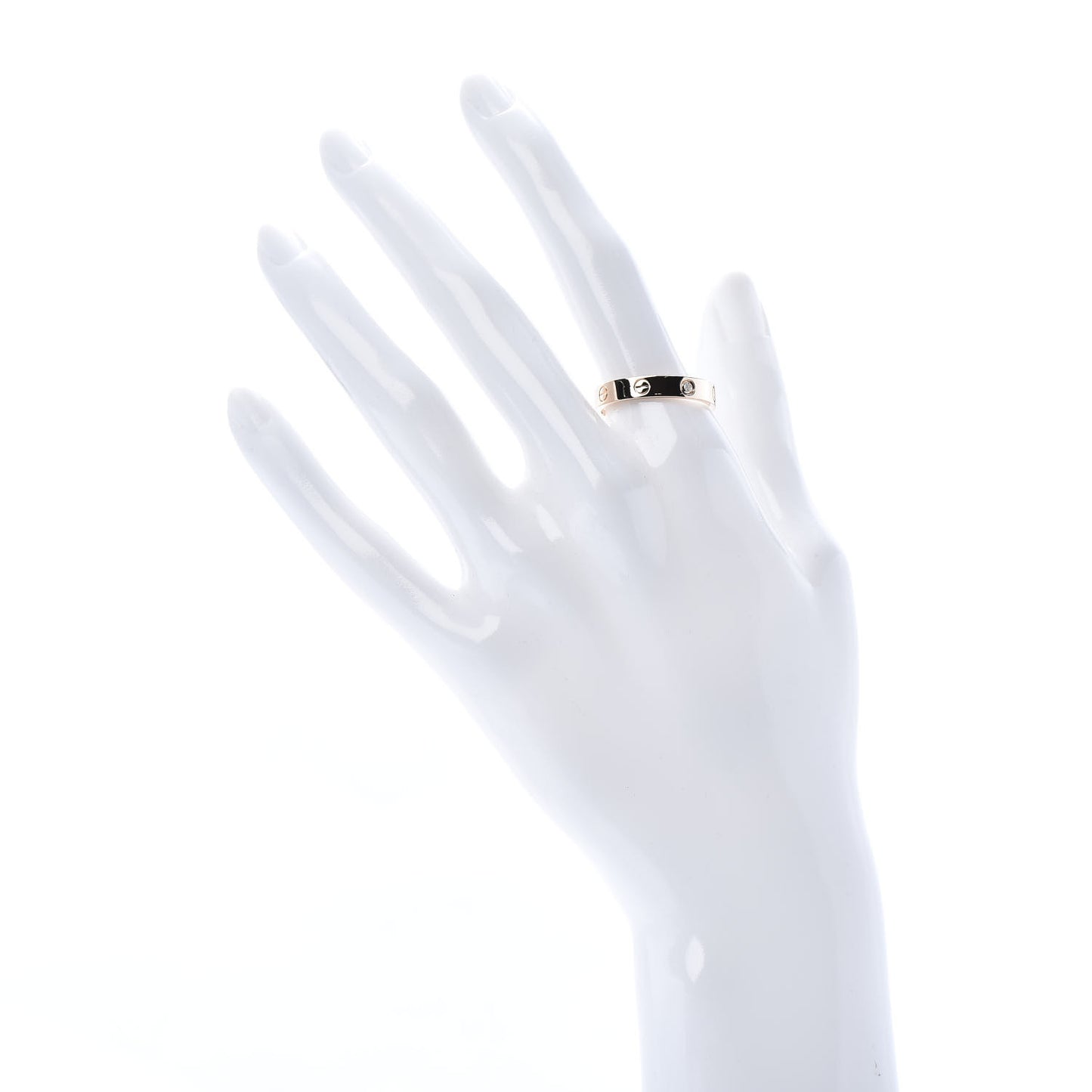 18K Pink Gold Diamond 4mm LOVE Wedding Band Ring 60 9