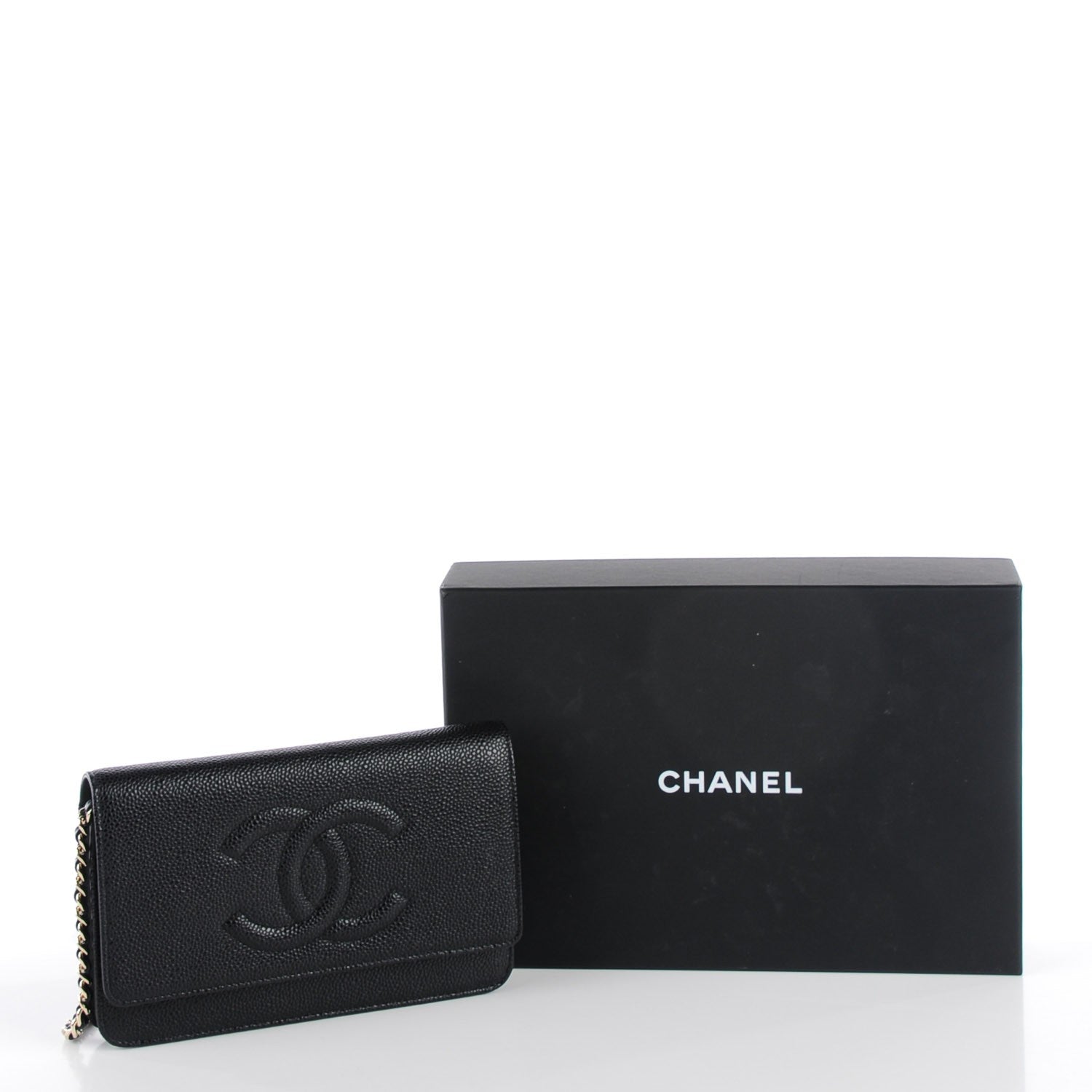 Chanel Caviar Timeless CC Wallet On Chain WOC Black 11 of 37