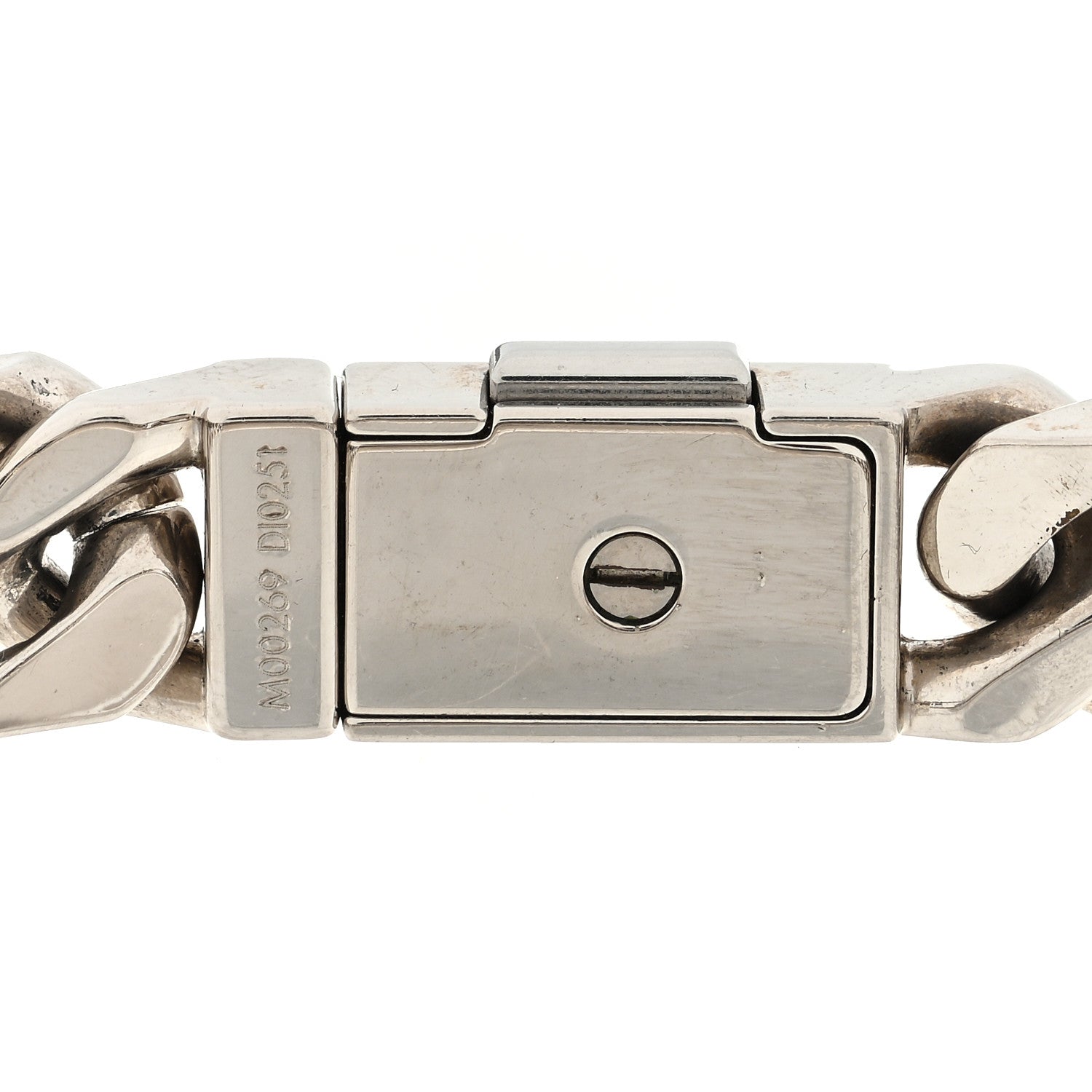 Louis Vuitton Zamac Palladium Monogram Chain Bracelet Silver 3 of 3