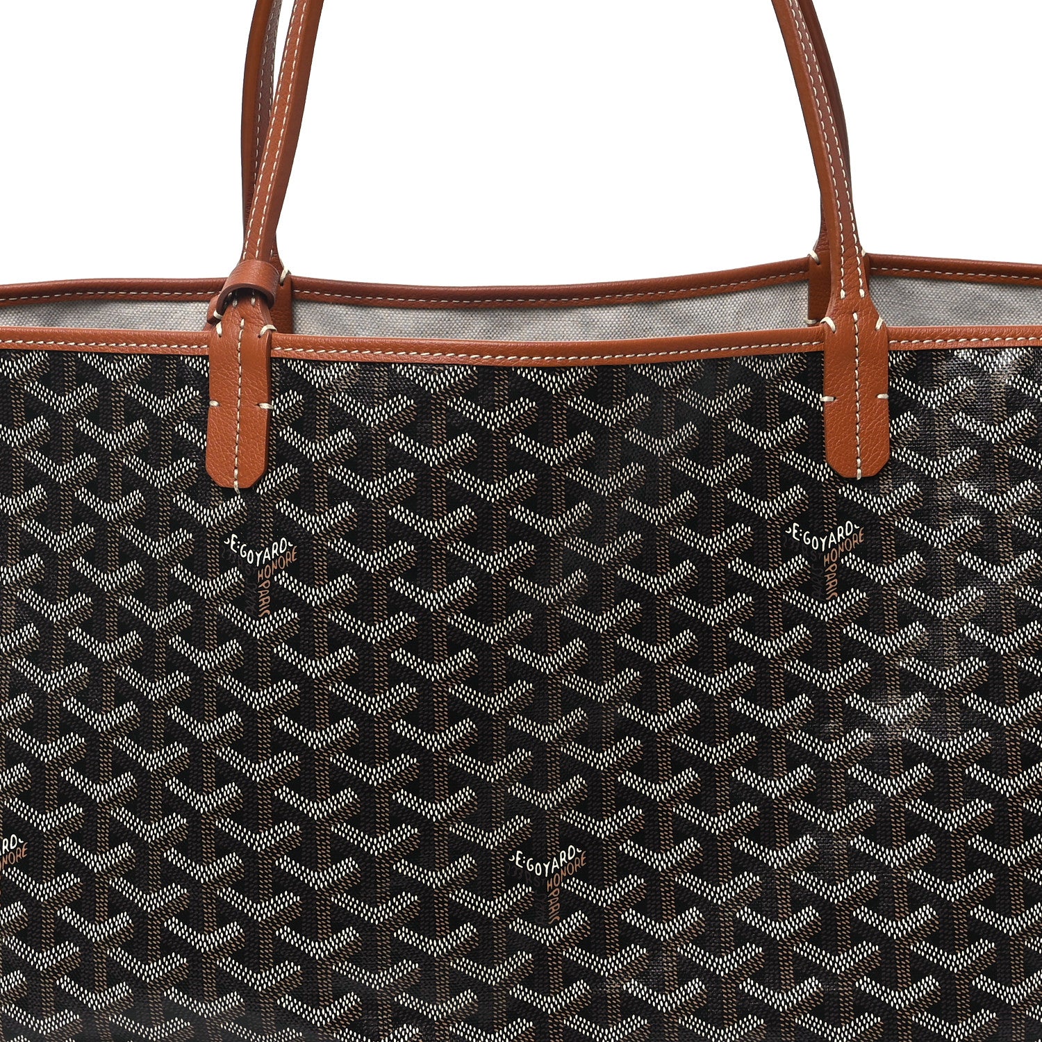 Goyard Goyardine Saint Louis GM Black Gold 8 of 10