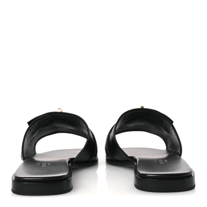 Hermes Calfskin Giulia Sandals 36 Black 6 of 12