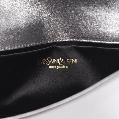 Saint Laurent Metallic Calfskin Y-Mail Clutch Silver 6 of 10