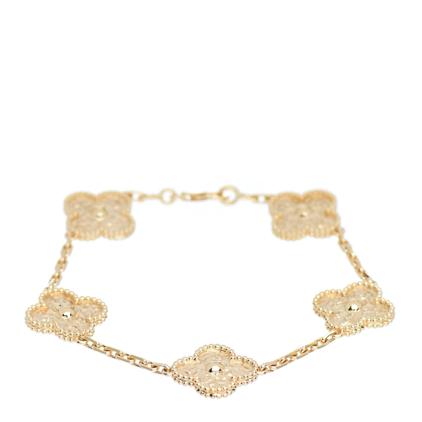18K Yellow Gold 5 Motifs Vintage Alhambra Bracelet