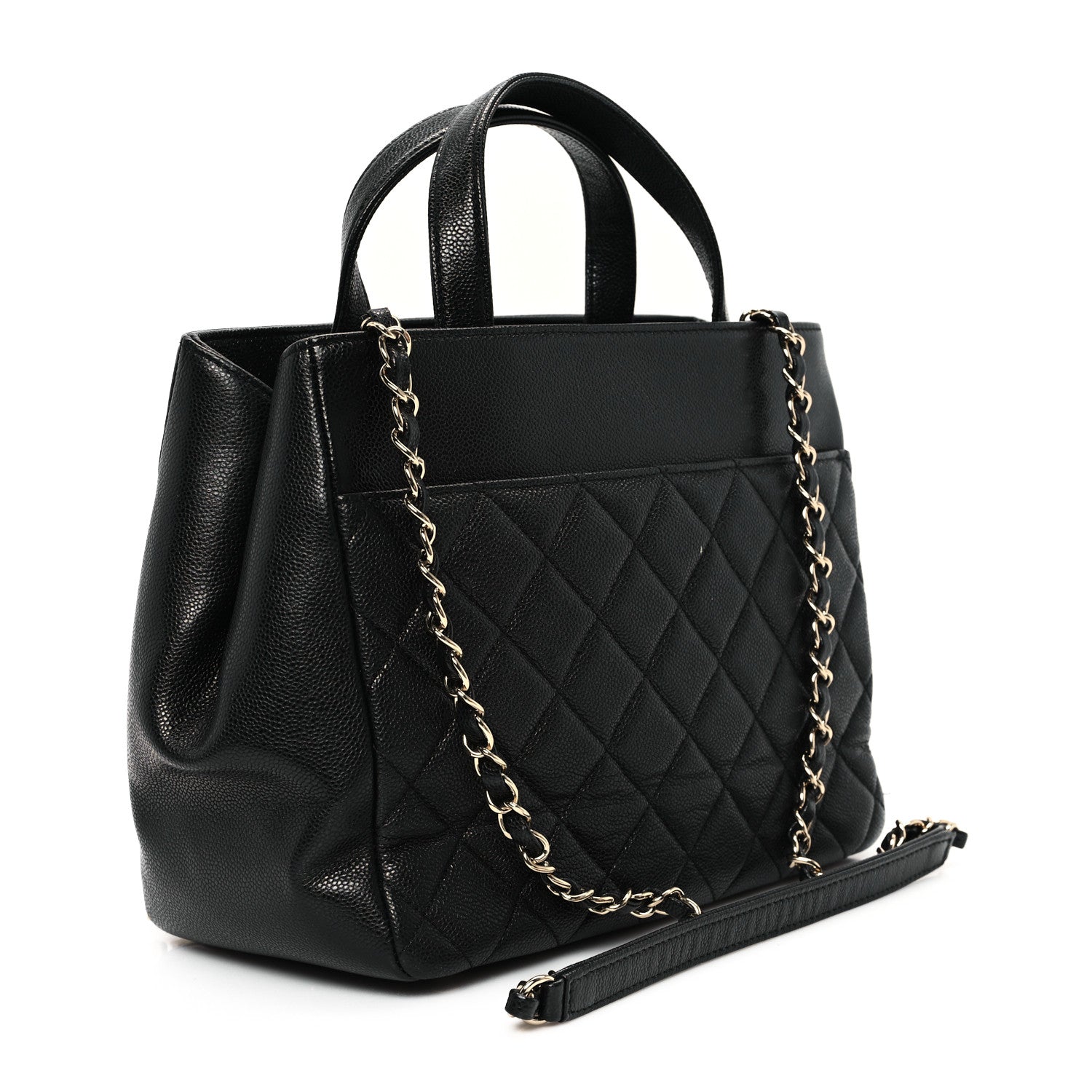 Chanel Caviar Quilted Small Business Affinity Shopping Bag Black 3 of 11