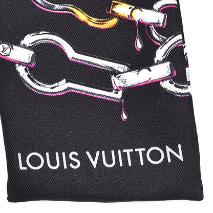 Louis Vuitton Silk Monogram Chain Bandeau Black 3 of 3