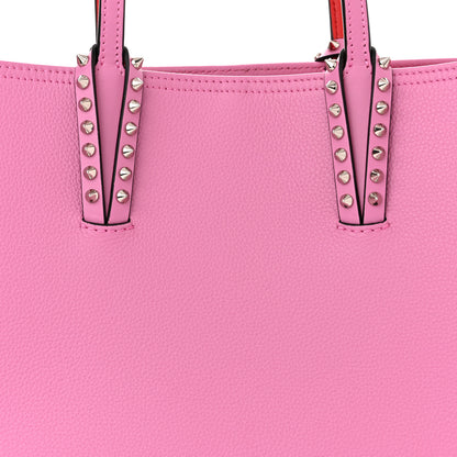 Christian Louboutin Calfskin Empire Spikes Small East West Cabata Tote Pink 9 of 11