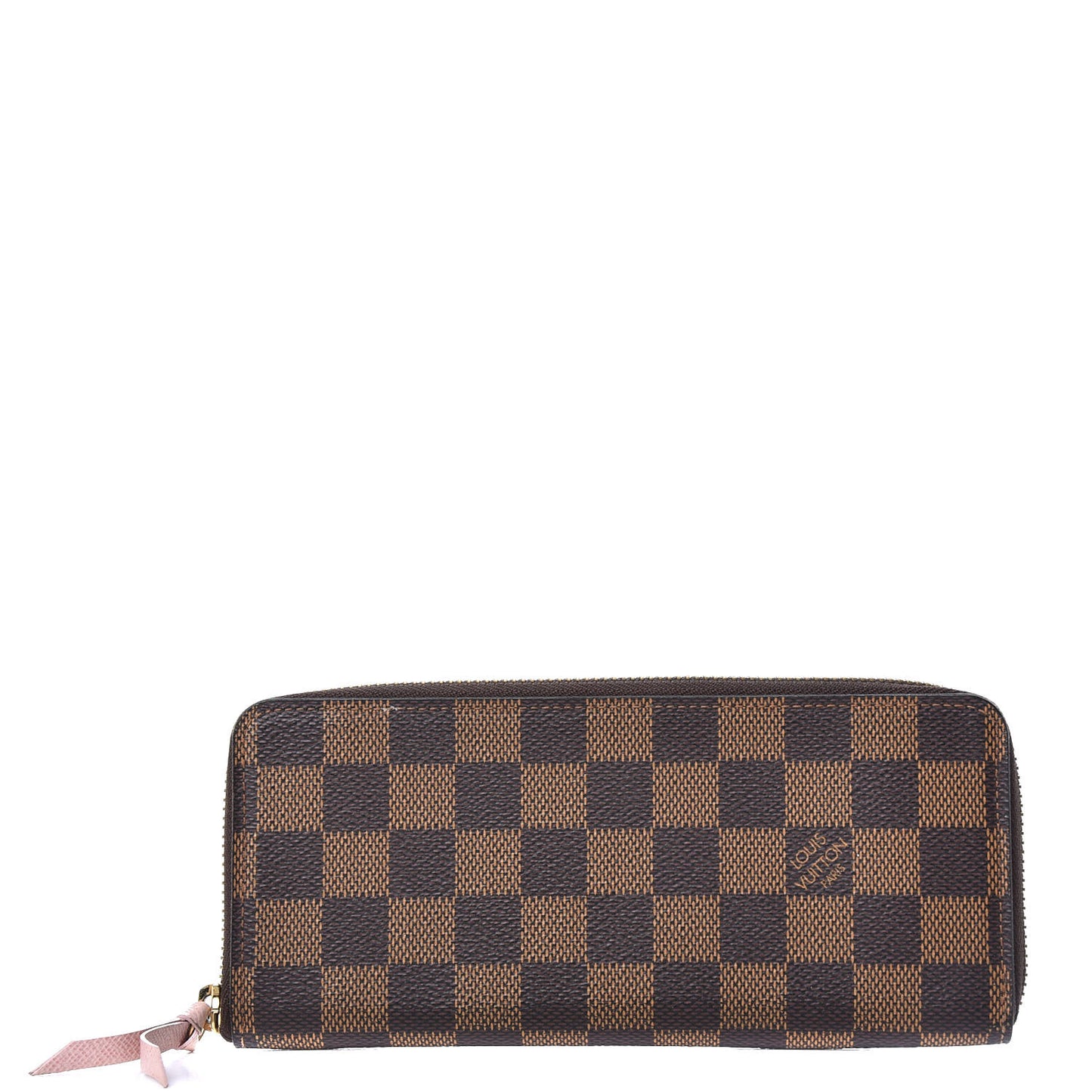 Damier Ebene Clemence Wallet Rose Ballerine