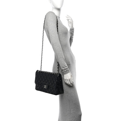Chanel Patent Quilted Jumbo Double Flap Black 2 of 11