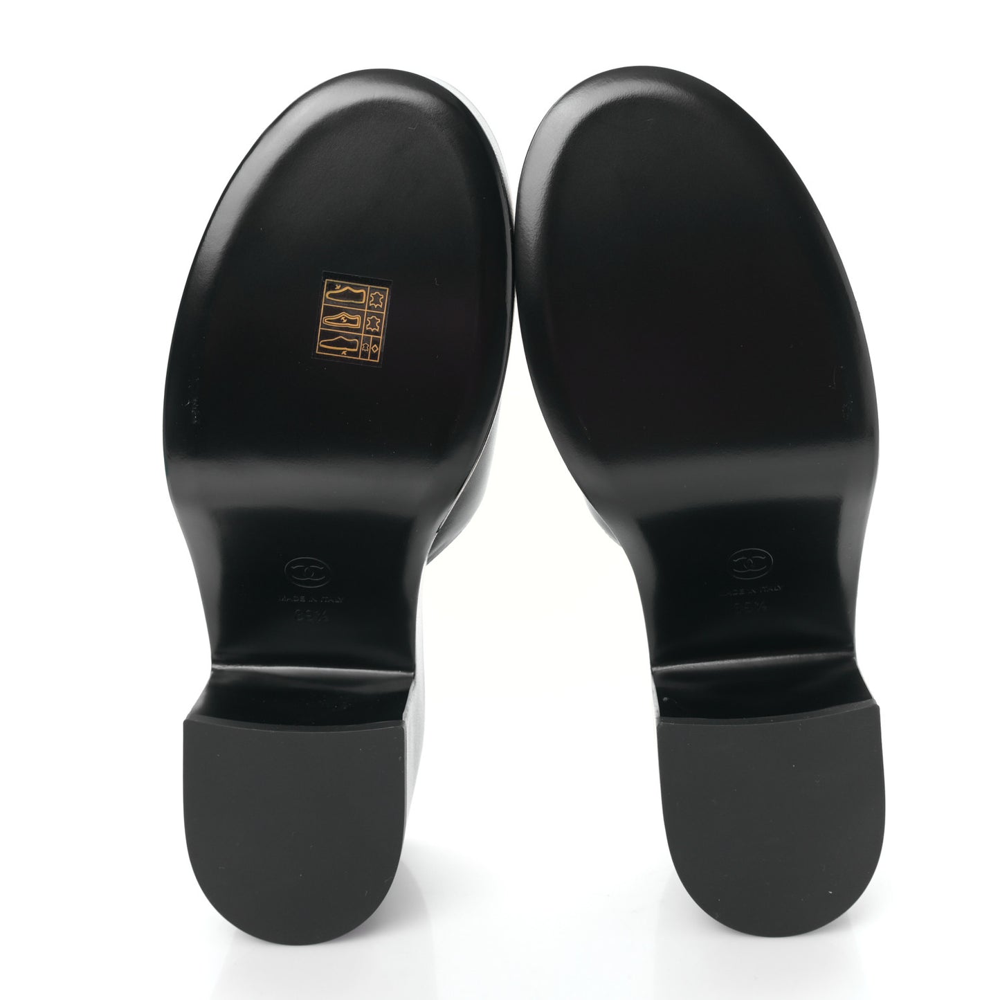 Lambskin Camellia Platform Mules 39.5 Black