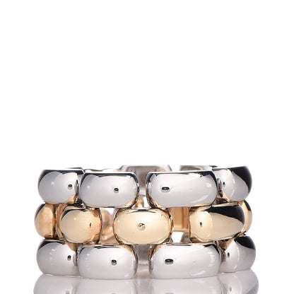 Chopard 18K Yellow Gold Stainless Steel Happy Diamonds Heart Ring 47 4 3 of 4