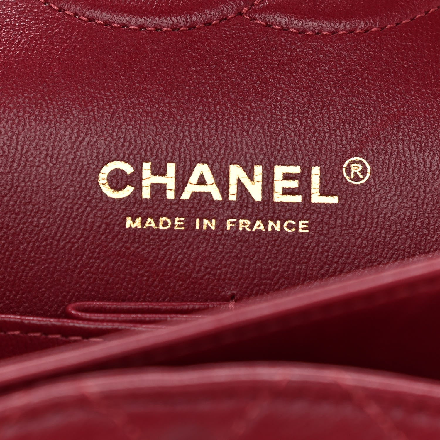 Chanel Lambskin Quilted Medium Double Flap Burgundy 8 of 10