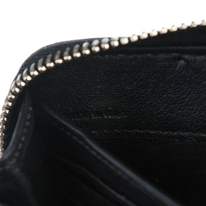 Givenchy Calfskin Crocodile Embossed Pandora Zip Around Wallet Black 7 of 8