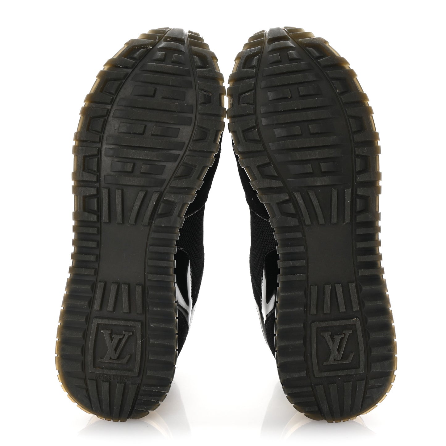 Suede Monogram Run Away Sneakers 36 Black