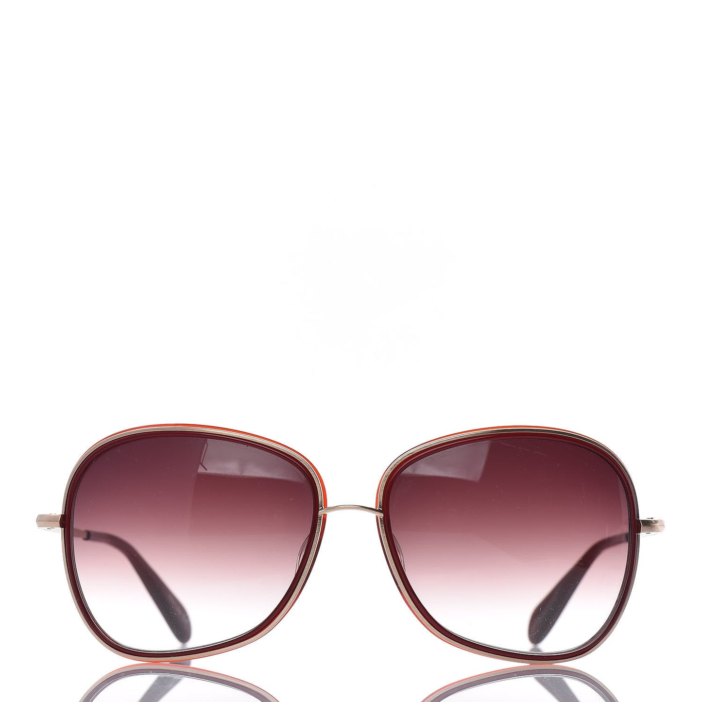 Emely Round Sunglasses Red Gold